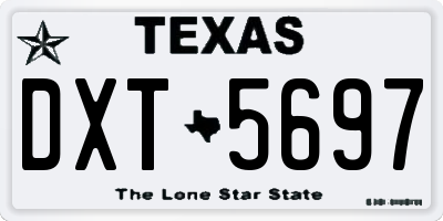TX license plate DXT5697