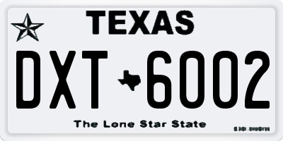 TX license plate DXT6002