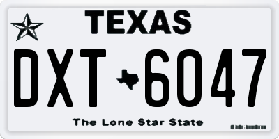 TX license plate DXT6047