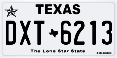 TX license plate DXT6213