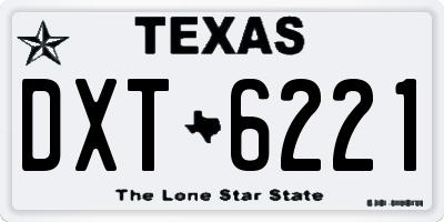 TX license plate DXT6221