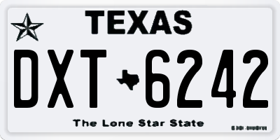TX license plate DXT6242
