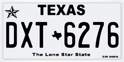 TX license plate DXT6276