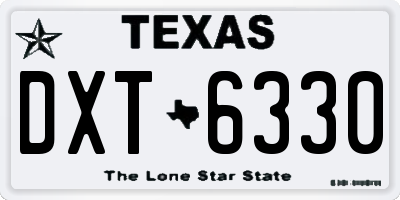 TX license plate DXT6330