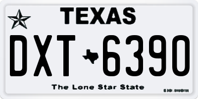 TX license plate DXT6390
