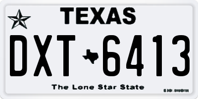 TX license plate DXT6413