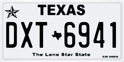TX license plate DXT6941