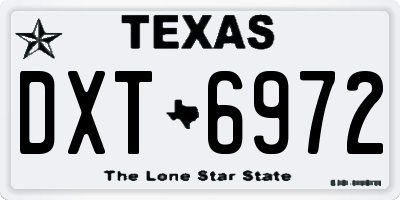 TX license plate DXT6972