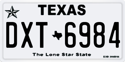 TX license plate DXT6984