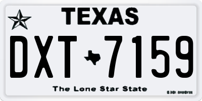 TX license plate DXT7159