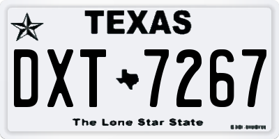TX license plate DXT7267