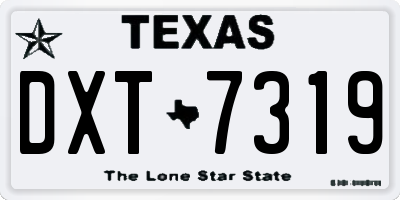 TX license plate DXT7319