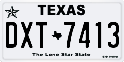 TX license plate DXT7413