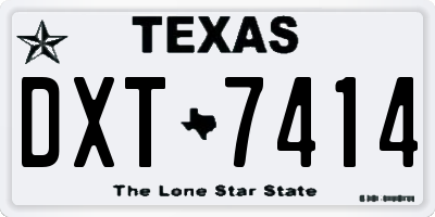 TX license plate DXT7414