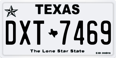 TX license plate DXT7469