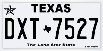 TX license plate DXT7527
