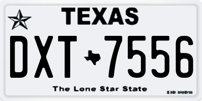TX license plate DXT7556