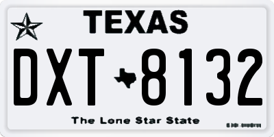 TX license plate DXT8132