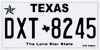 TX license plate DXT8245