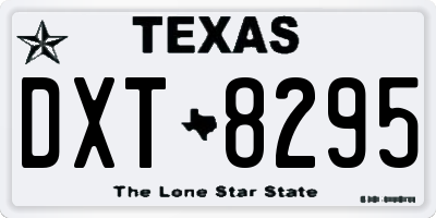 TX license plate DXT8295