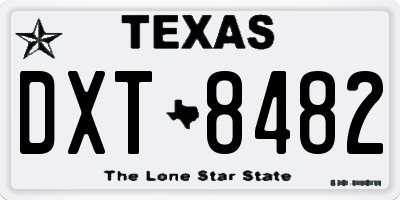 TX license plate DXT8482