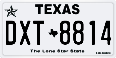 TX license plate DXT8814