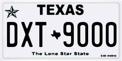 TX license plate DXT9000