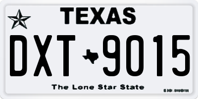 TX license plate DXT9015