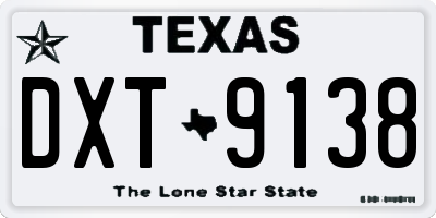 TX license plate DXT9138