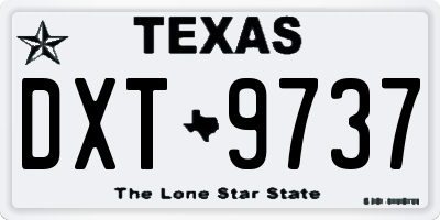 TX license plate DXT9737