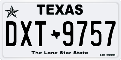 TX license plate DXT9757