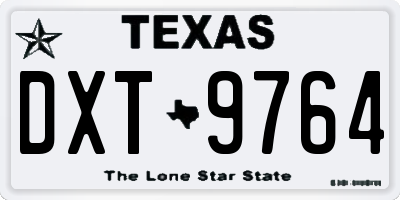 TX license plate DXT9764