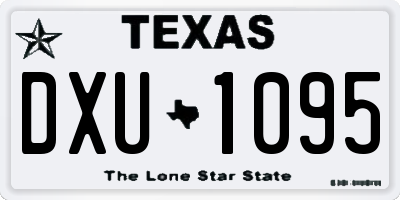 TX license plate DXU1095