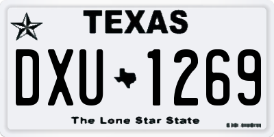 TX license plate DXU1269