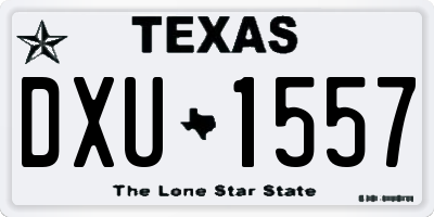TX license plate DXU1557