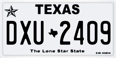TX license plate DXU2409