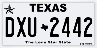 TX license plate DXU2442