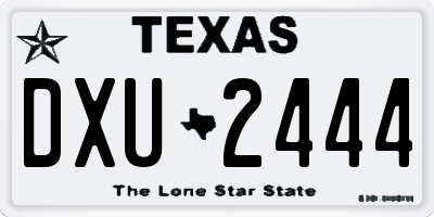 TX license plate DXU2444