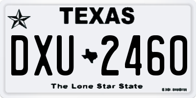 TX license plate DXU2460