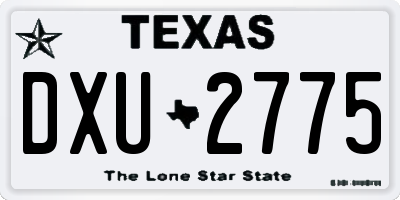 TX license plate DXU2775