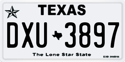 TX license plate DXU3897