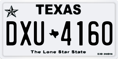 TX license plate DXU4160