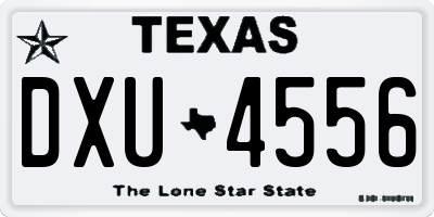 TX license plate DXU4556