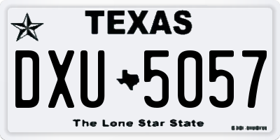 TX license plate DXU5057