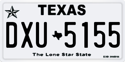 TX license plate DXU5155