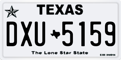 TX license plate DXU5159