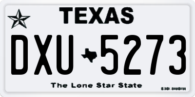 TX license plate DXU5273