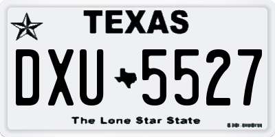 TX license plate DXU5527