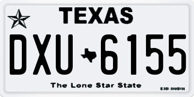 TX license plate DXU6155