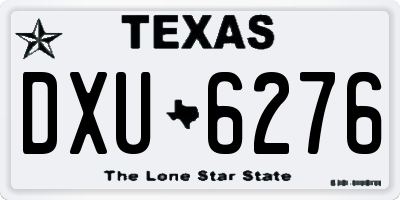 TX license plate DXU6276